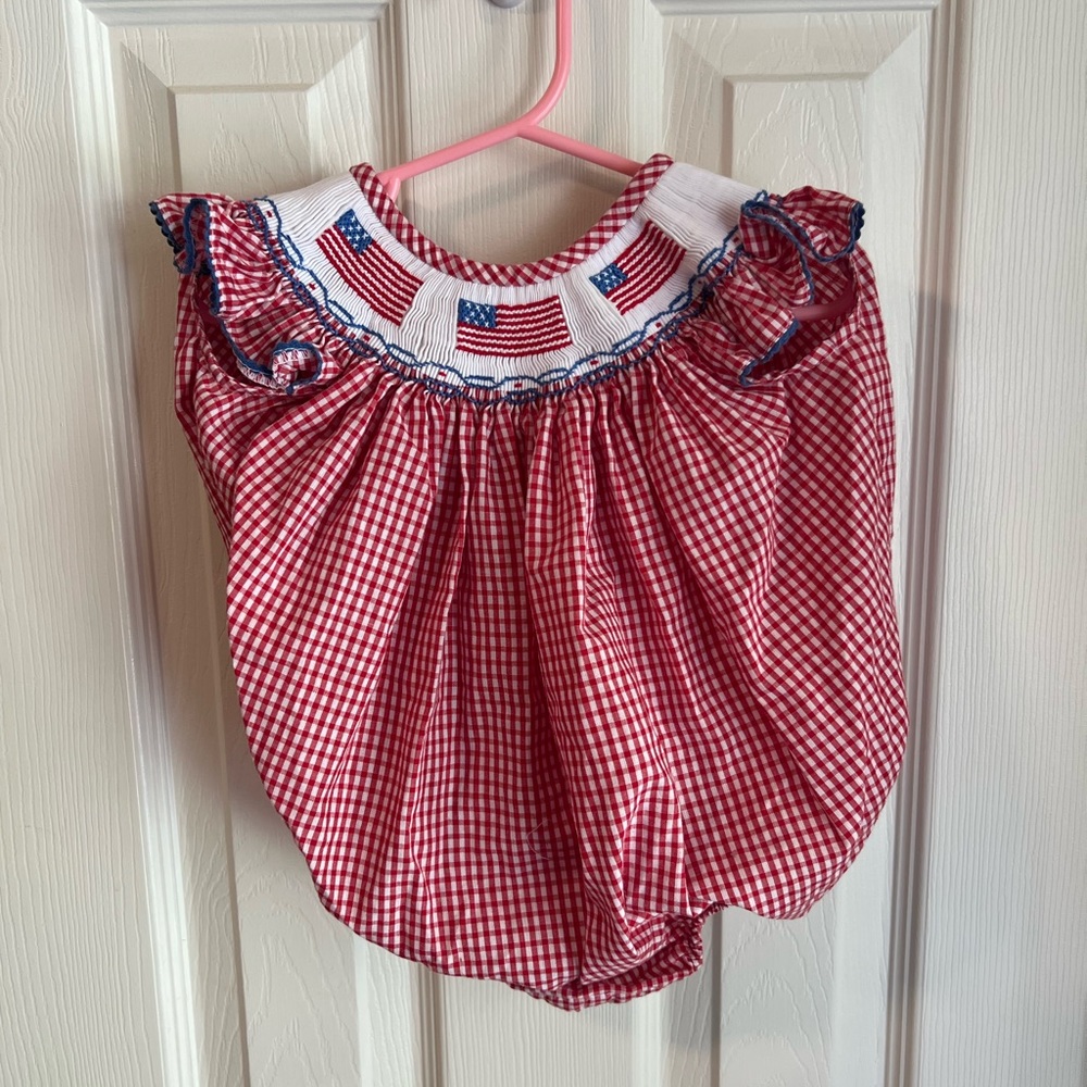 Baby girl bubble American Flag